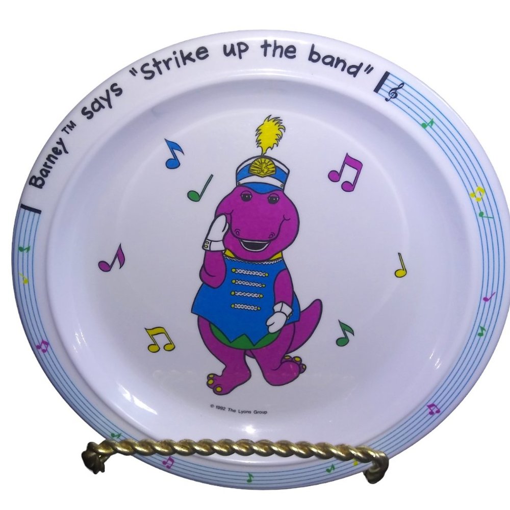 VTG Barney "strike up the band" Music Note  Selandia The Lyons Group 1992 Plate